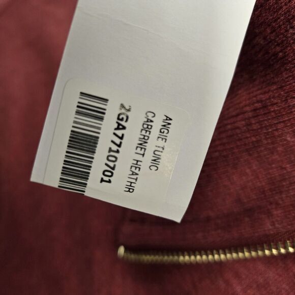 Soft Surroundings Angie Tunic Sweater Shirt Zip Cowl Neck Size M Red NEW - Picture 4 of 7